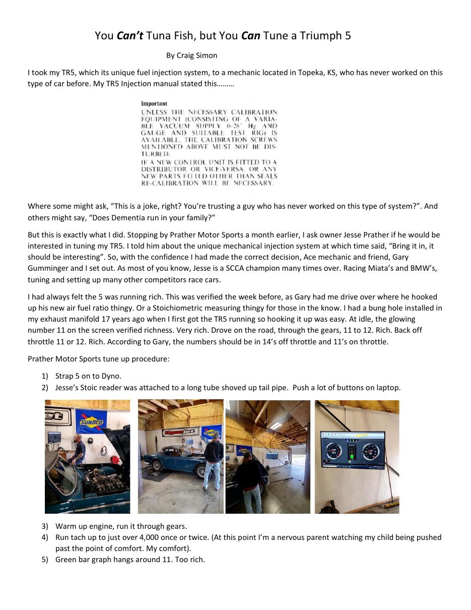 Dyno test and tune your TR5 — page 1