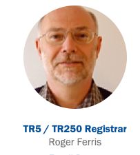 Roger Ferris, TR Registrar for the TR Register