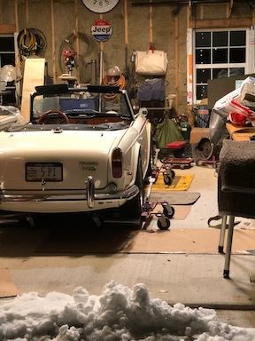 Triumph TR5 during the winter off season